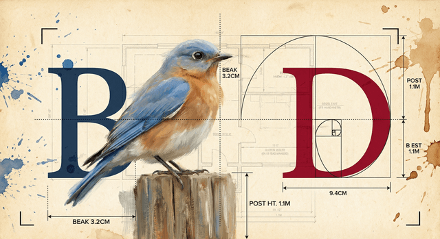 Eastern Bluebird - editorial illustration